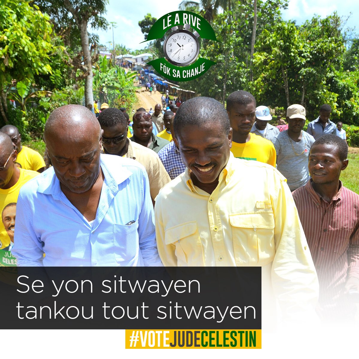 learive_'s tweet photo. Li se yon sitwayen menm jan ak tout sitwayen, li konn travay e li renmen peyil anvan tout bagay. #LèARive #voteJudeCelestin https://t.co/WlYaEFP3LI