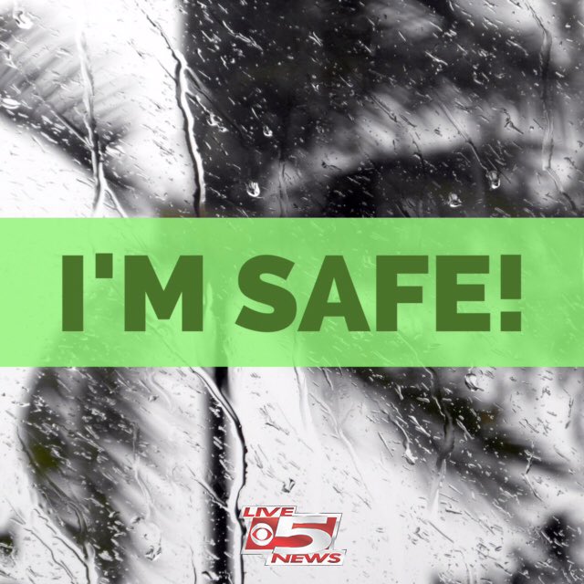 PalmettoLifeSC's tweet photo. RT - to let us, your family &amp; friends know you're safe! 

#HurricaneMatthew #Charleston #CHS #CHSwx #CHSnews https://t.co/KEOGOnSkEs