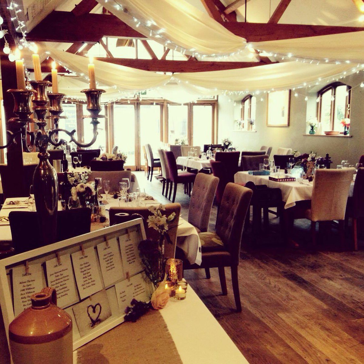 PloughandSail's tweet photo. The Plough is a beautiful place to hold your reception! Congrats to Rob &amp; Jodi (the new Mr and Mrs Anderson-Cousins) on their wedding today! https://t.co/UoxUpYL9Ff