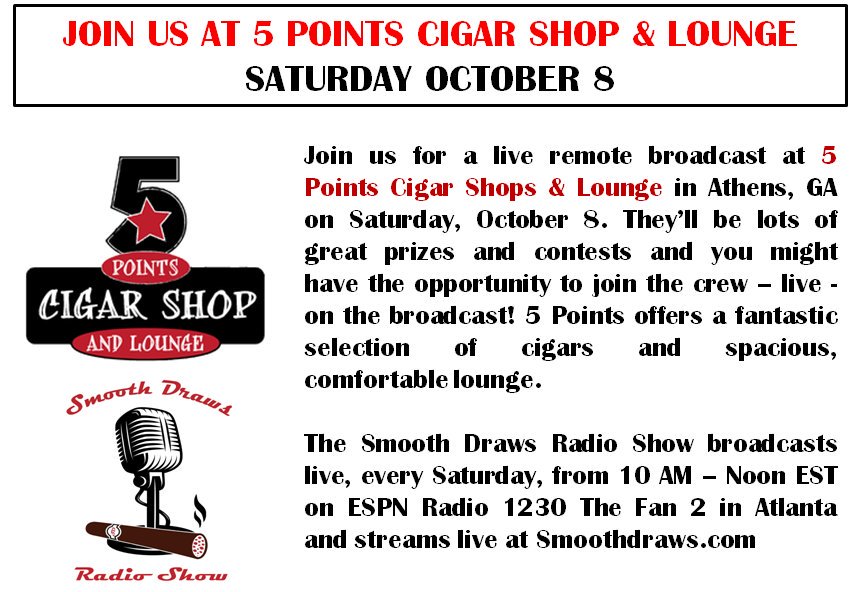 SmoothDraws's tweet photo. #SmoothDraws #ATL team really enjoying our LIVE broadcast from @5pointscigar in #Athens #GA. Drop by &amp; 'herf with us!
1720 Epps Bridge Pkwy. https://t.co/RH45PXGaof