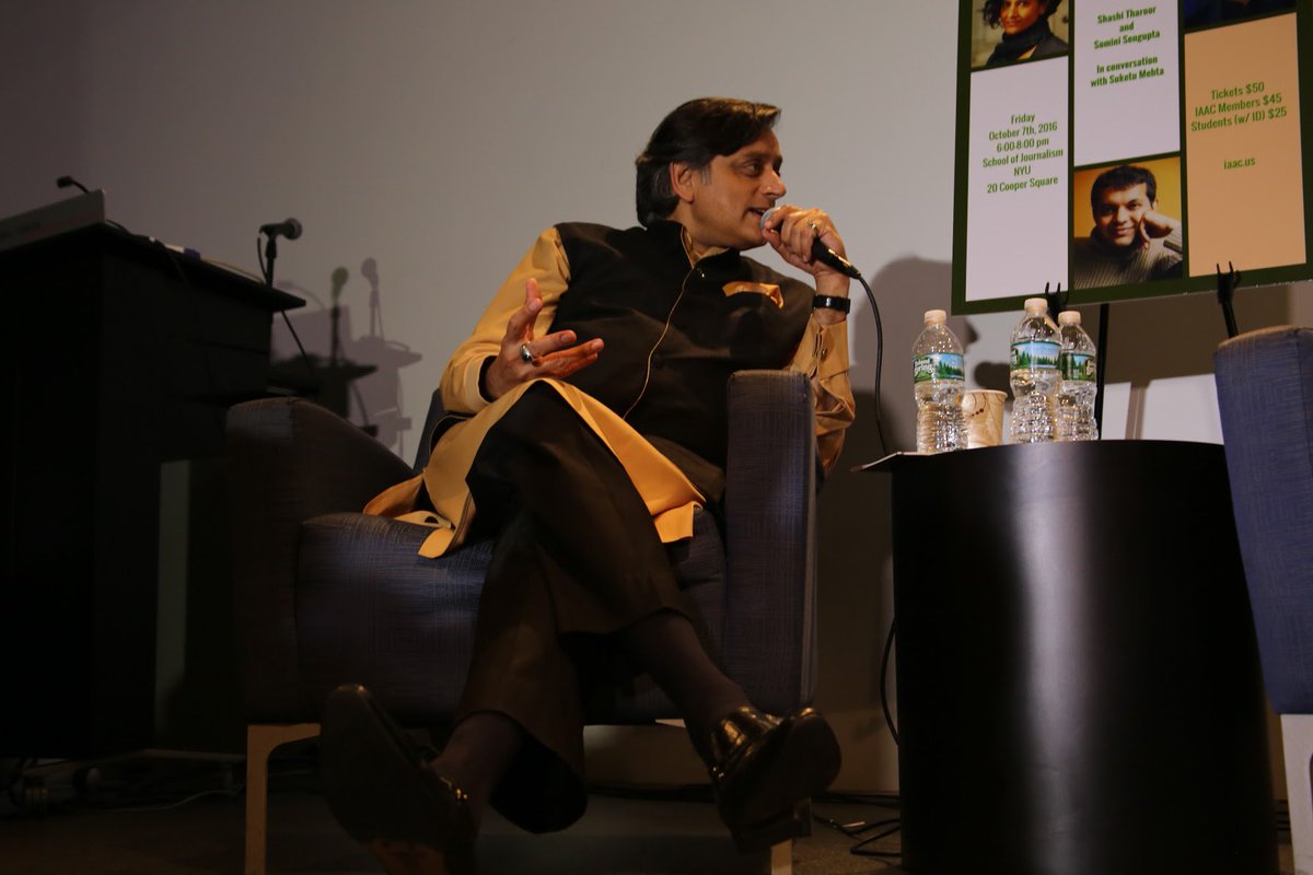 ShashiTharoor's tweet photo. #IAACLitFest2016 got off to a rousing start last night. @ishaantharoor &amp; @kanishktharoor in audience! Look fwd to my session w/them tomorrow https://t.co/GOM1r5RgJk
