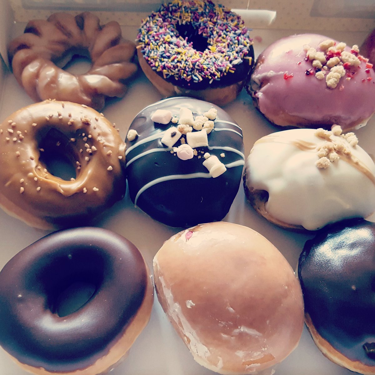 TallahasseeFall's tweet photo. Today's practice showed Mike's hosting skills to be second to none.  #bandpractice #KrispyKreme #doughnuts #tallahasseefalls #music #band https://t.co/JEqqMOhYHv