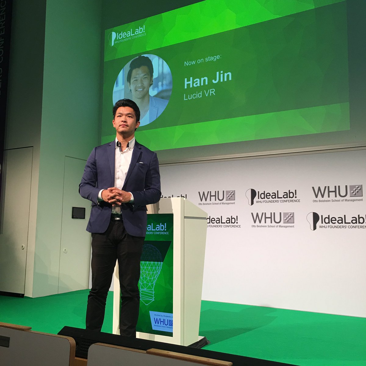48fwrd's tweet photo. Talking about #VR: @jinhan8 on stage at #idealab16 https://t.co/qKpK2mA2e3