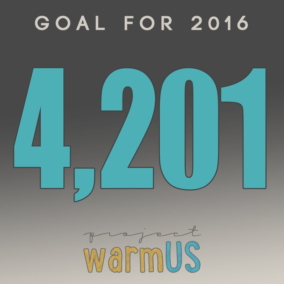 projectwarmus's tweet photo. Our goal for 2016 is 4,201. What does this number mean? https://t.co/PET0UGxD7F #warmitems #homeless https://t.co/x8ezWQM1ek