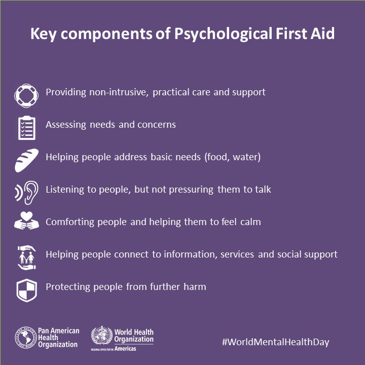 UN's tweet photo. In emergencies, caring for mental health of affected is part of the response https://t.co/Od8ocMGG62 via @NCDs_PAHO #WorldMentalHealthDay https://t.co/6PQ6wBar6l