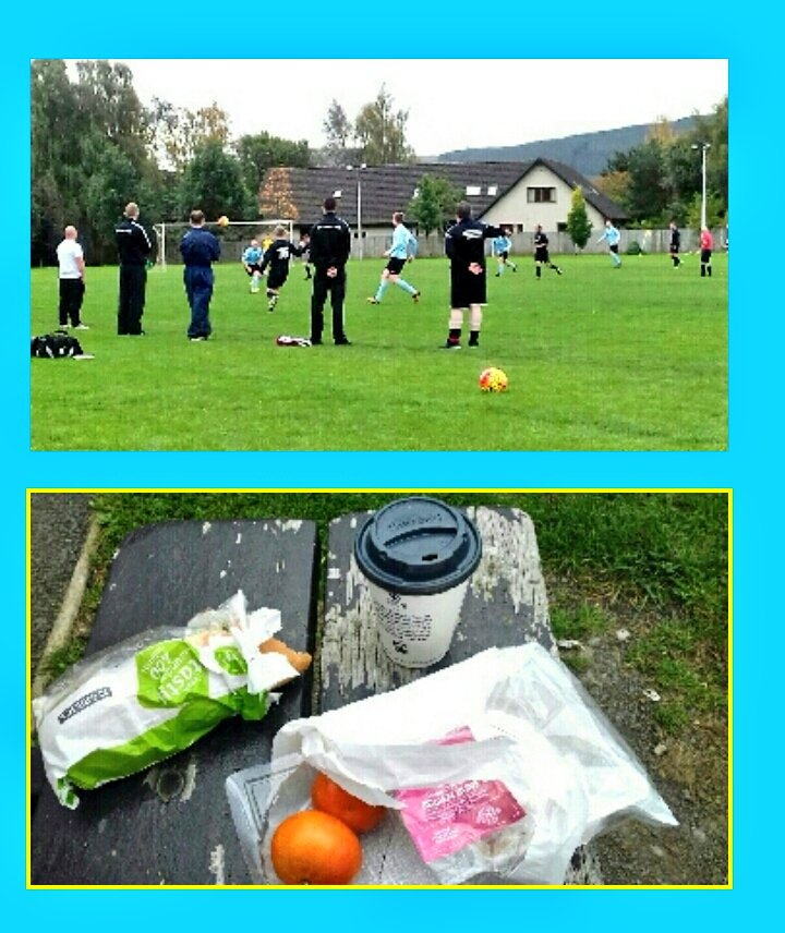 Got a game in at Victory Park, <a href="/BridgeofEarnfc/">Bridge of Earn FC</a> v <a href="/GlenrothesAFC/">Glenrothes AFC</a> .Sat on bench. Refreshments care of #Greggs !