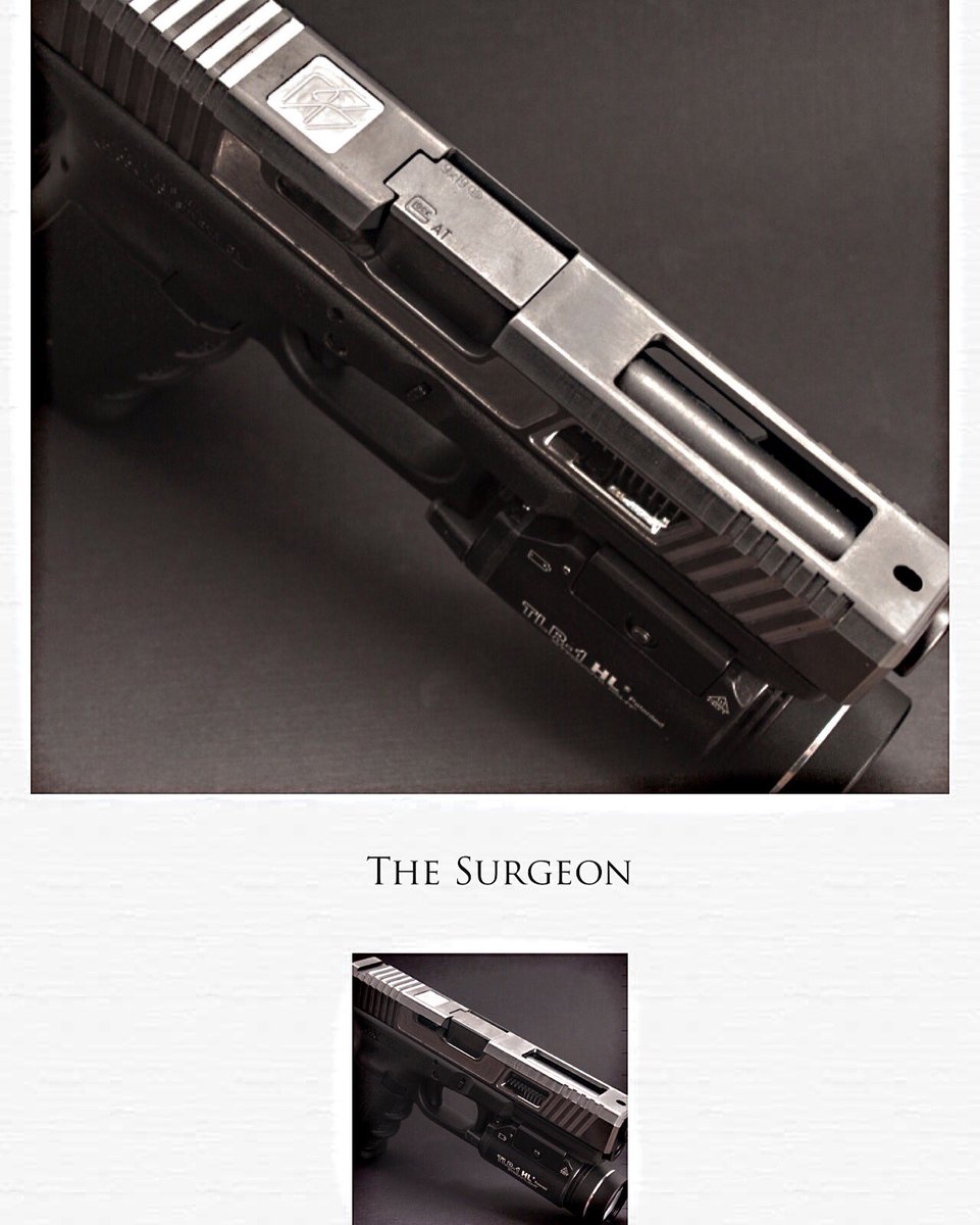 _deadcenter's tweet photo. The Surgeon #glock #glockslides #ccw #2a #madeinusa #glockporn #edc #customglocks #glocks #custom #scalpelcut #guns #firearms https://t.co/yeyKQQqNTu