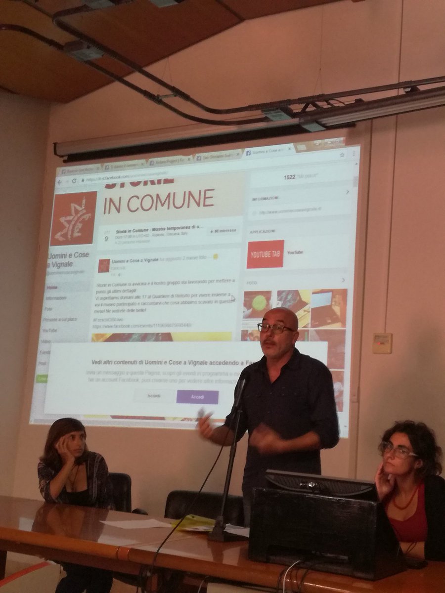MuseoArcheoCa's tweet photo. #ArcheoGFOSS2016 Nicola Pinna racconta le sempre piรน numerose esperienze di scavo archeologico condiviso sui social network #archeofoss https://t.co/ly6n8q2B47