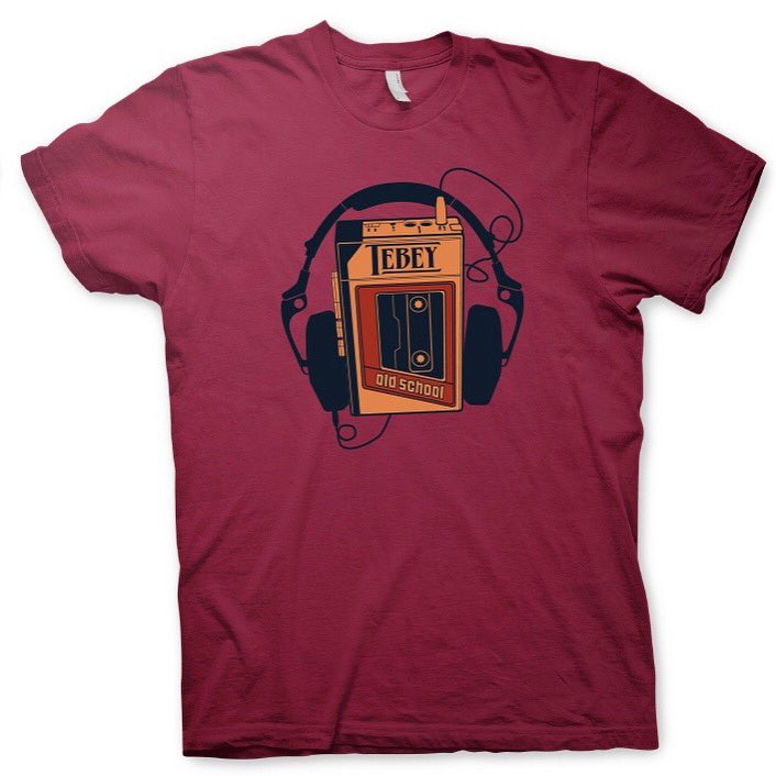 Tebey's tweet photo. Not only will I be bringing along some new songs on tour next week, but I'll also have some new merch...like these 'Old School' unisex tees. https://t.co/D0IG2x2zRF