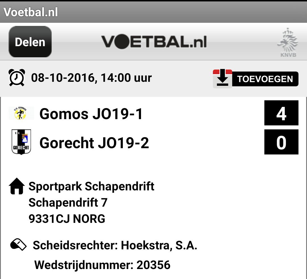 SimonHoekstra's tweet photo. Eindstand 4-0 (rust: 2-0); geen kaarten hoeven trekken :-) #KNVB #scheidsrechter (@ VV Gomos) https://t.co/AjCVn5yYHJ https://t.co/aiFhLNgsCK
