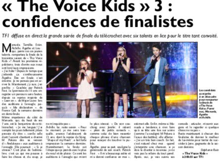 The Voice kids 3 -  Presse 2016 CuQQcxEWcAAFzn-