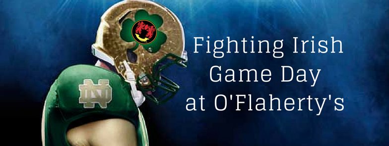 oflahertys's tweet photo. Watch every game at O'Flaherty's all season long! Bring your friends, grab a drink and show your Fighting Irish pride! https://t.co/GDVee4QcWS