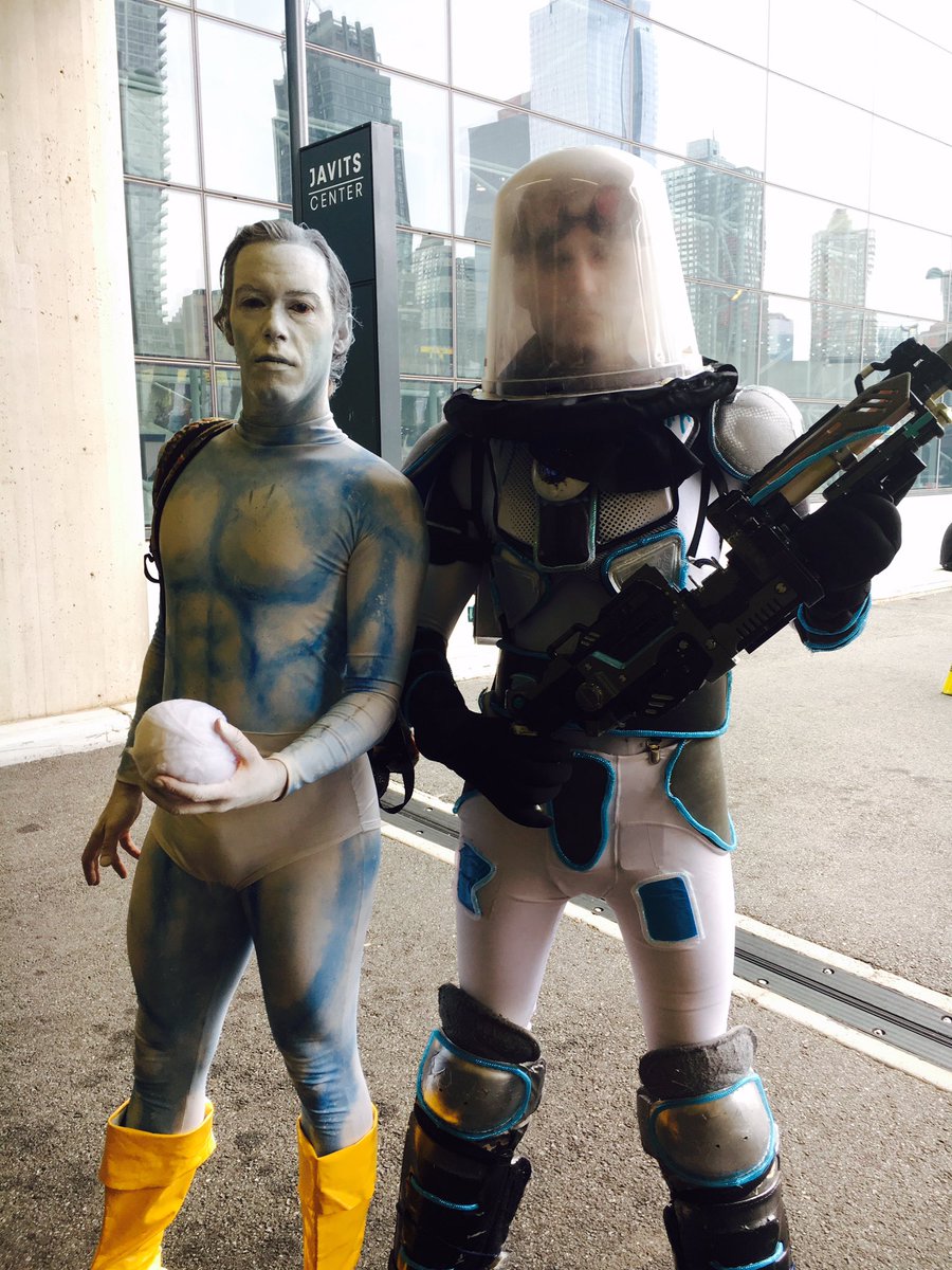 It's humid in New York today but luckily we got these guys to keep us cool. #NYCC2016