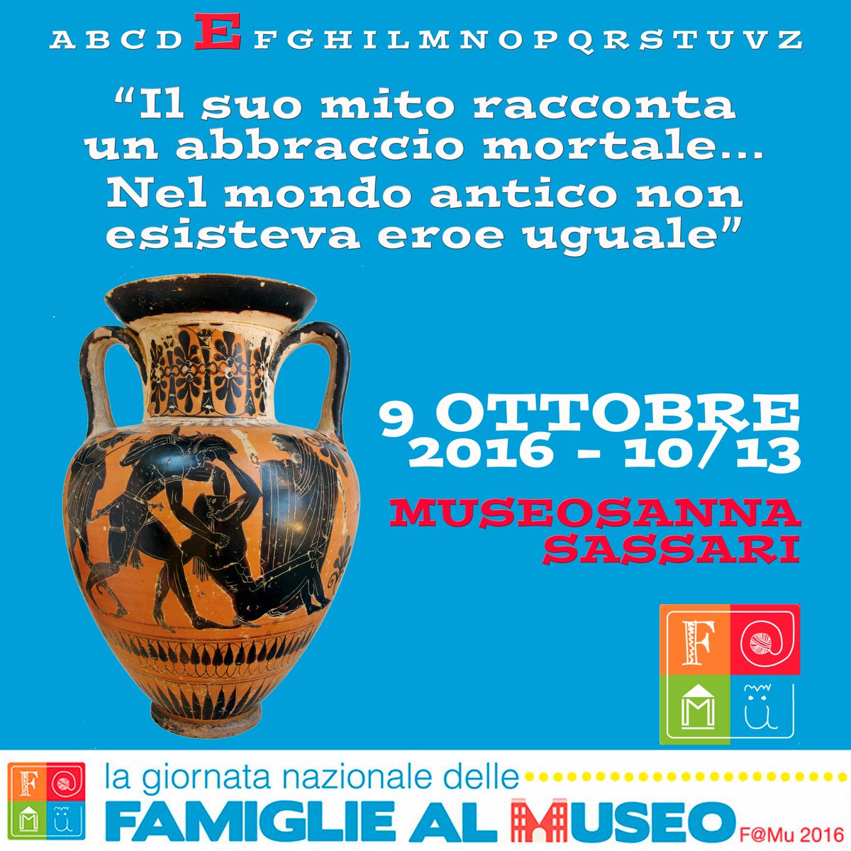 MuseoSannaSS's tweet photo. Pronti per divertirci con un alfabeto speciale!
Giochi e gare al #museosanna, domani è tempo di @famigliealmuseo #famu2016 #mibactsocial https://t.co/YEjRYtfigd