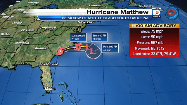 MATTHEW MAKES LANDFALL - #HurricaneMatthew makes landfall southeast of McClellanville, South Carolina. https://t.co/nGlEtfogW8