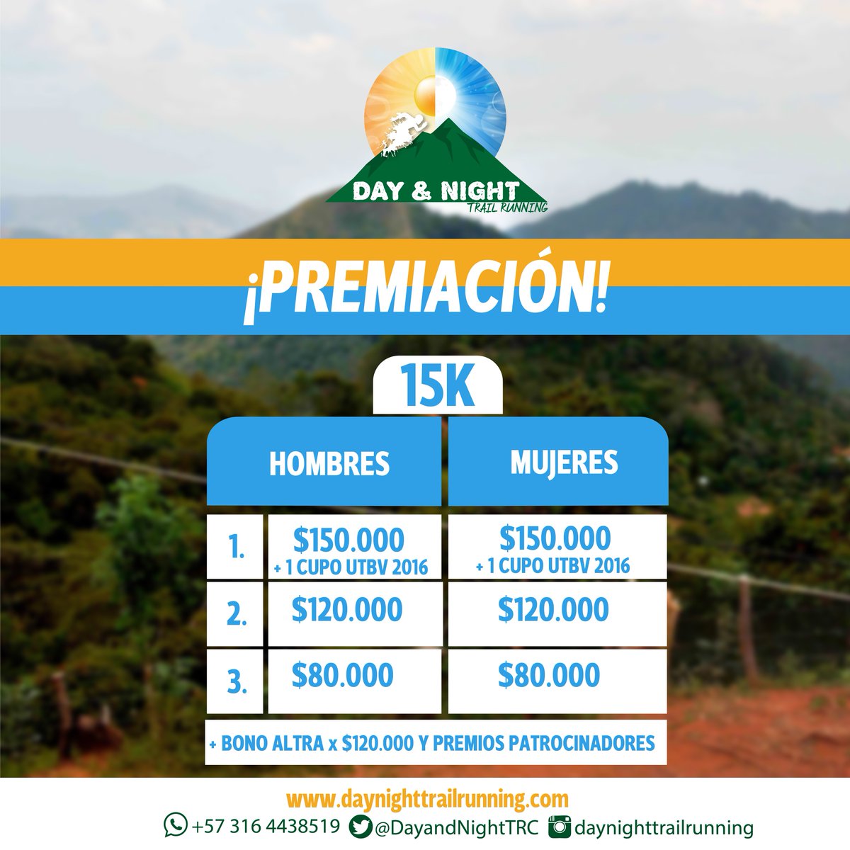 DayAndNightTRC's tweet photo. ¡Definida la premiación!  Hoy estaremos en el 5to piso de @PacificMallCali hasta las 4 pm entregando kits y en ULTIMAS INSCRIPCIONES. https://t.co/fGXsIgHSDx