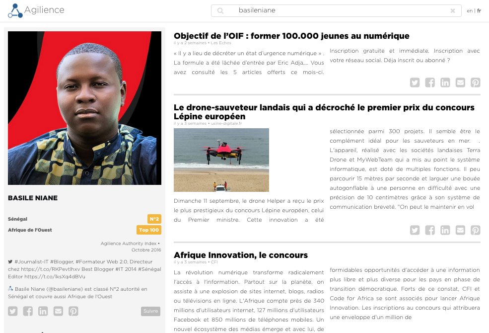 dembagueye's tweet photo. .@Agilience Authority Index classe Basile Niane @basileniane N°2 au #Sénégal et Top100 #WestAf >> https://t.co/hAzGF4r53m 
#kebetu https://t.co/8oI89tFtzn