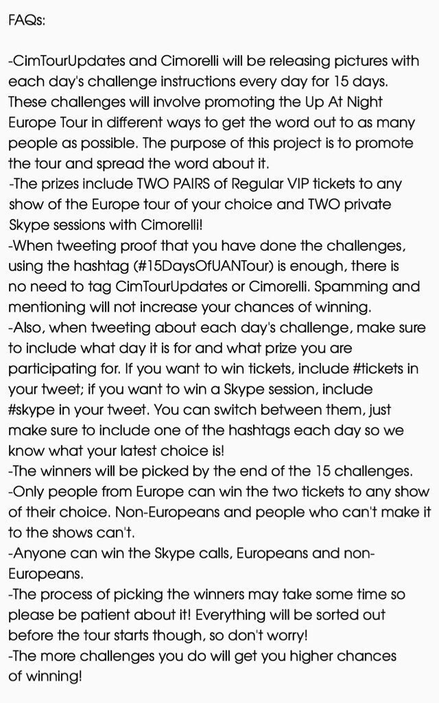 Cimorelliband's tweet photo. RT if you wanna win FREE VIP TICKETS to see us in EUROPE!!! Days six of #15DaysOfUANTour ! https://t.co/QPeaNmexqO