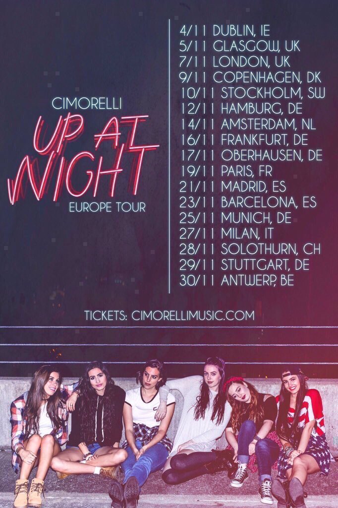 Cimorelliband's tweet photo. RT if you wanna win FREE VIP TICKETS to see us in EUROPE!!! Days six of #15DaysOfUANTour ! https://t.co/QPeaNmexqO