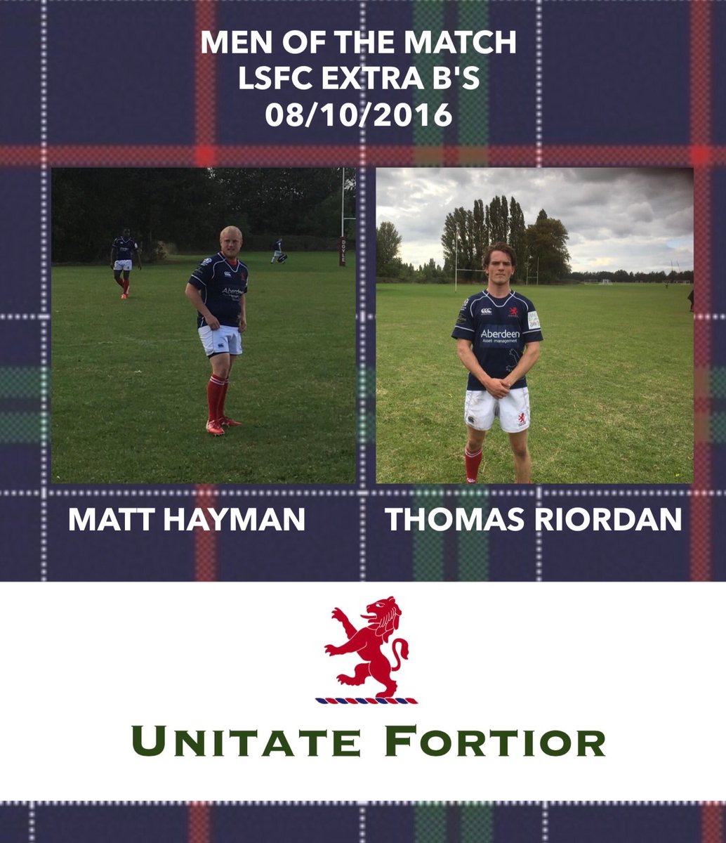 RCongias's tweet photo. Huge win for @LSFCExtraBs defeating Chiswick away with a final result 34-5. #londontartans #unitatefortior #lacingup https://t.co/5sG74DfSsF
