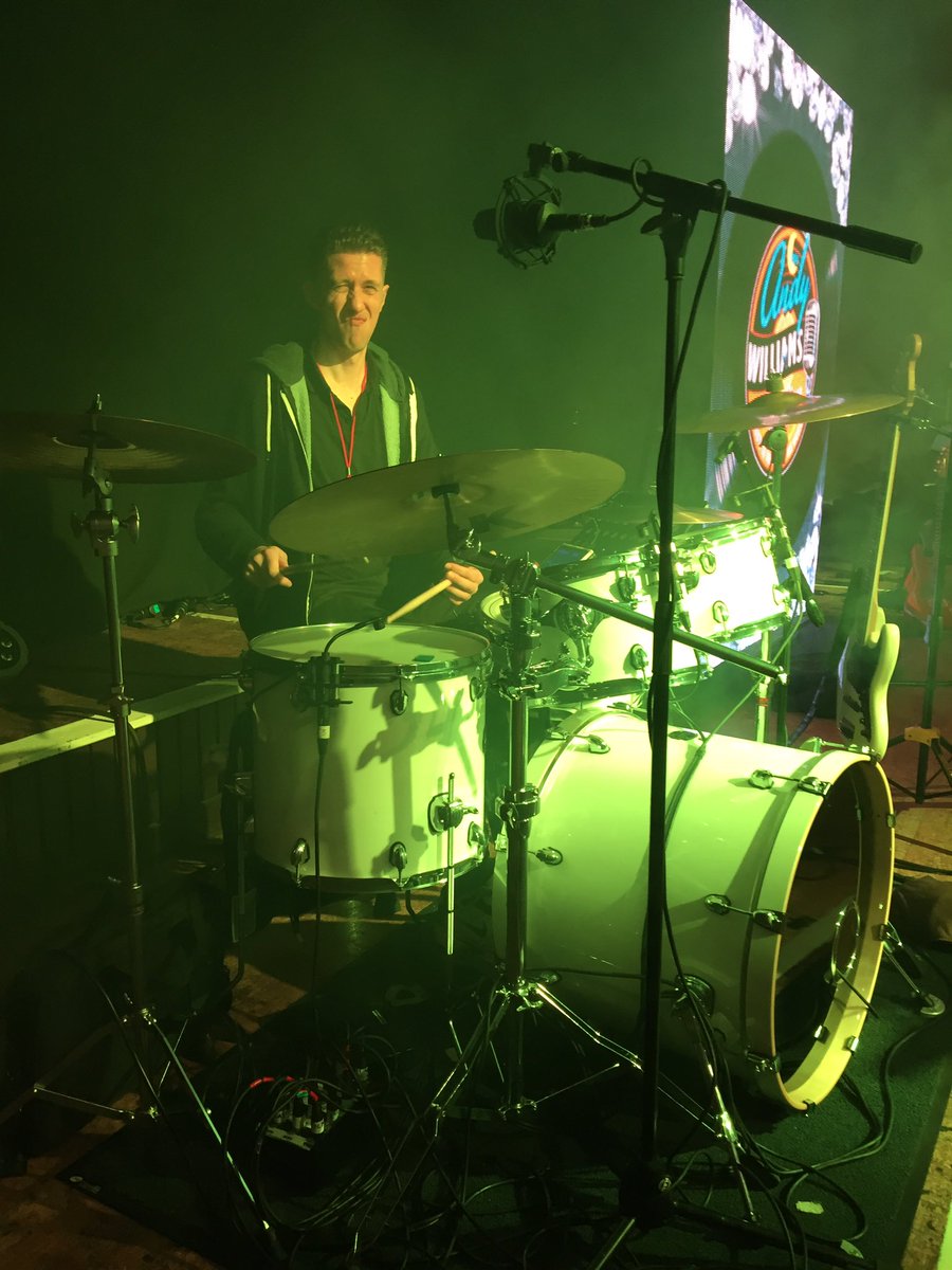 cndrums's tweet photo. Been practising my drum gurn! "@charliegreen: The awesome @cndrums on drums #moonriverandme https://t.co/URIhhObGoo"