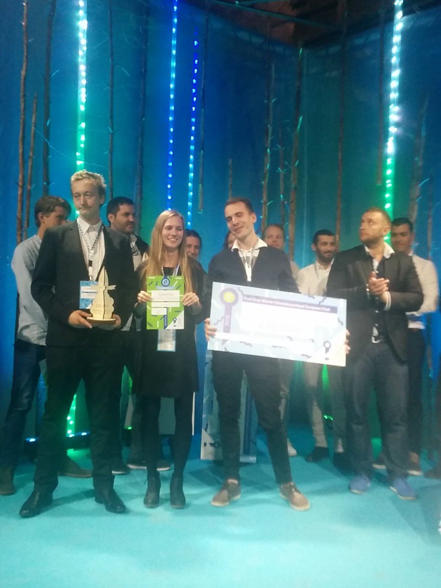 PasYune's tweet photo. The big winner was #Gleather. Congratulations for winning the #clp2916 guys! U are on ur way to change the world! #ClimateLaunchPad https://t.co/tXo8Y81pEt