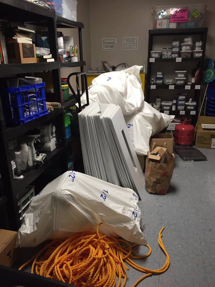 IHeartScience2's tweet photo. D35 (I'm behind): more projects and stressing about the floating science teacher taking over my storage! Sigh. #teach180 https://t.co/nPgwujGBEw