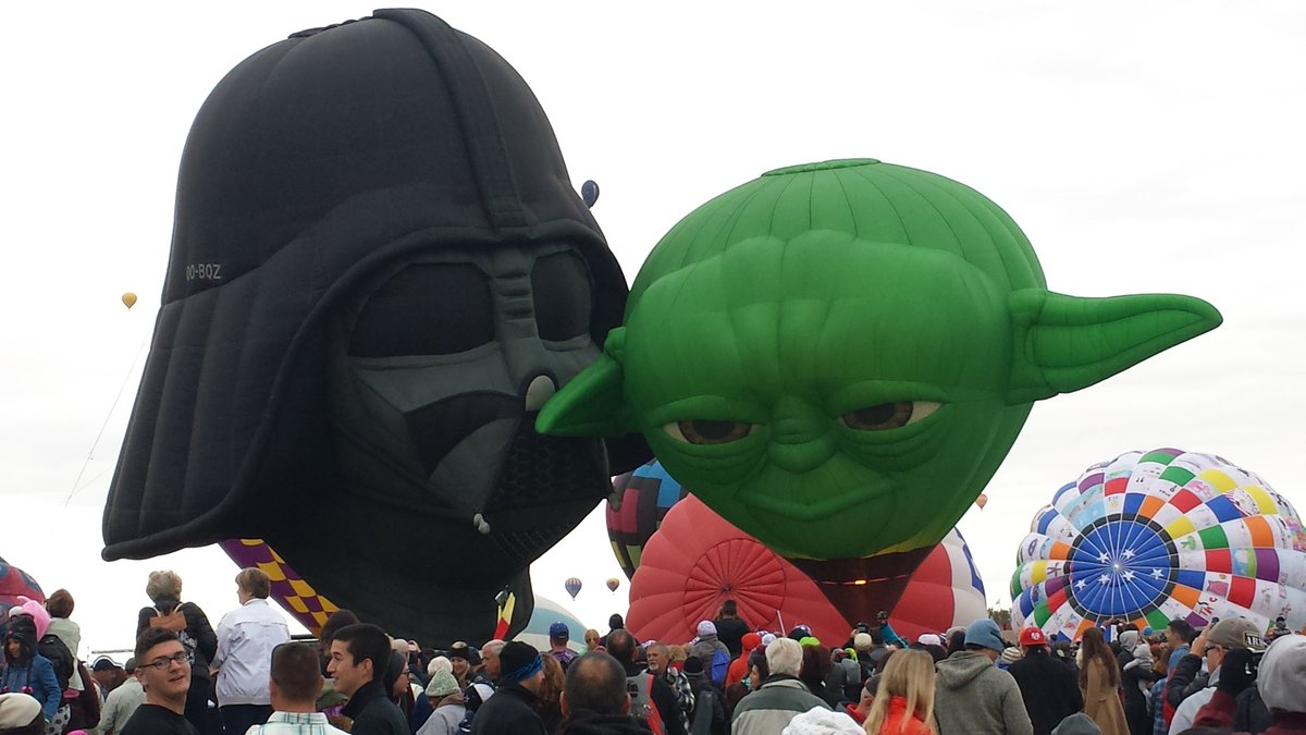 cdavidsonger's tweet photo. The Force is strong at the #BalloonFiesta https://t.co/GWmh7L03nV