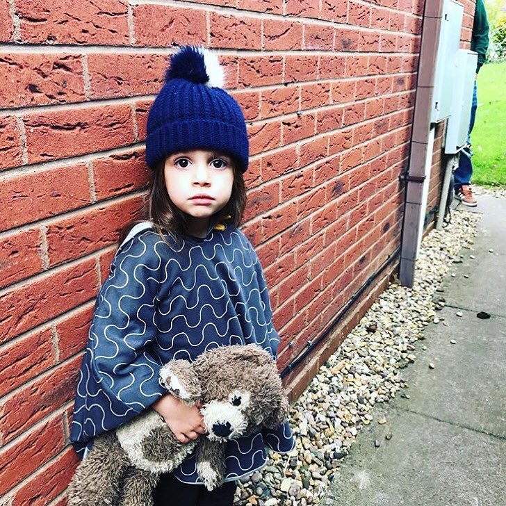 eversew's tweet photo. Our ponchos are perfect for all seasons and this one looks awesome teamed with her fab beanie.. and teddy too! #50%off #organic https://t.co/a4NvbgWV3Y
