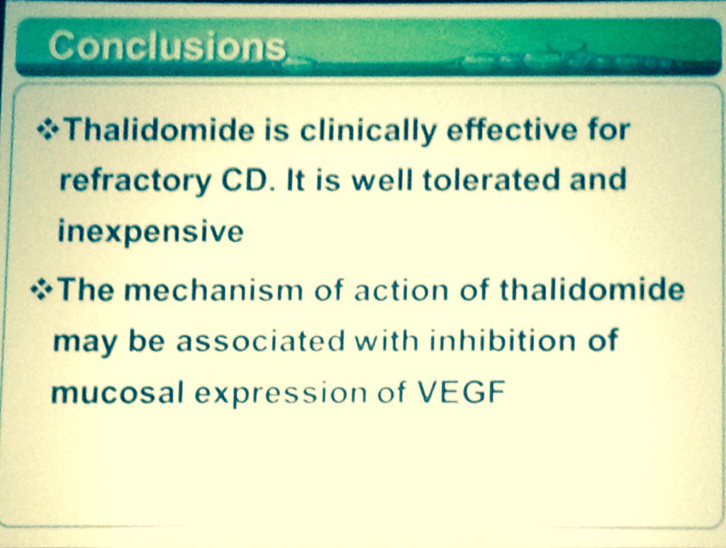 NeeraGuptaMD's tweet photo. Dr Wang: #thalidomide #IBD #WCPGHAN2016 https://t.co/2fQZ1FDZYK
