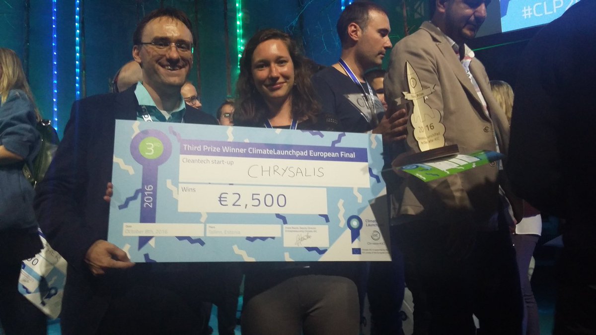 HallettGroup's tweet photo. Here's #ChrysalisTechnologies with the third prize at #CLP2016! Great competition!!!!! https://t.co/pamgY0VYSQ
