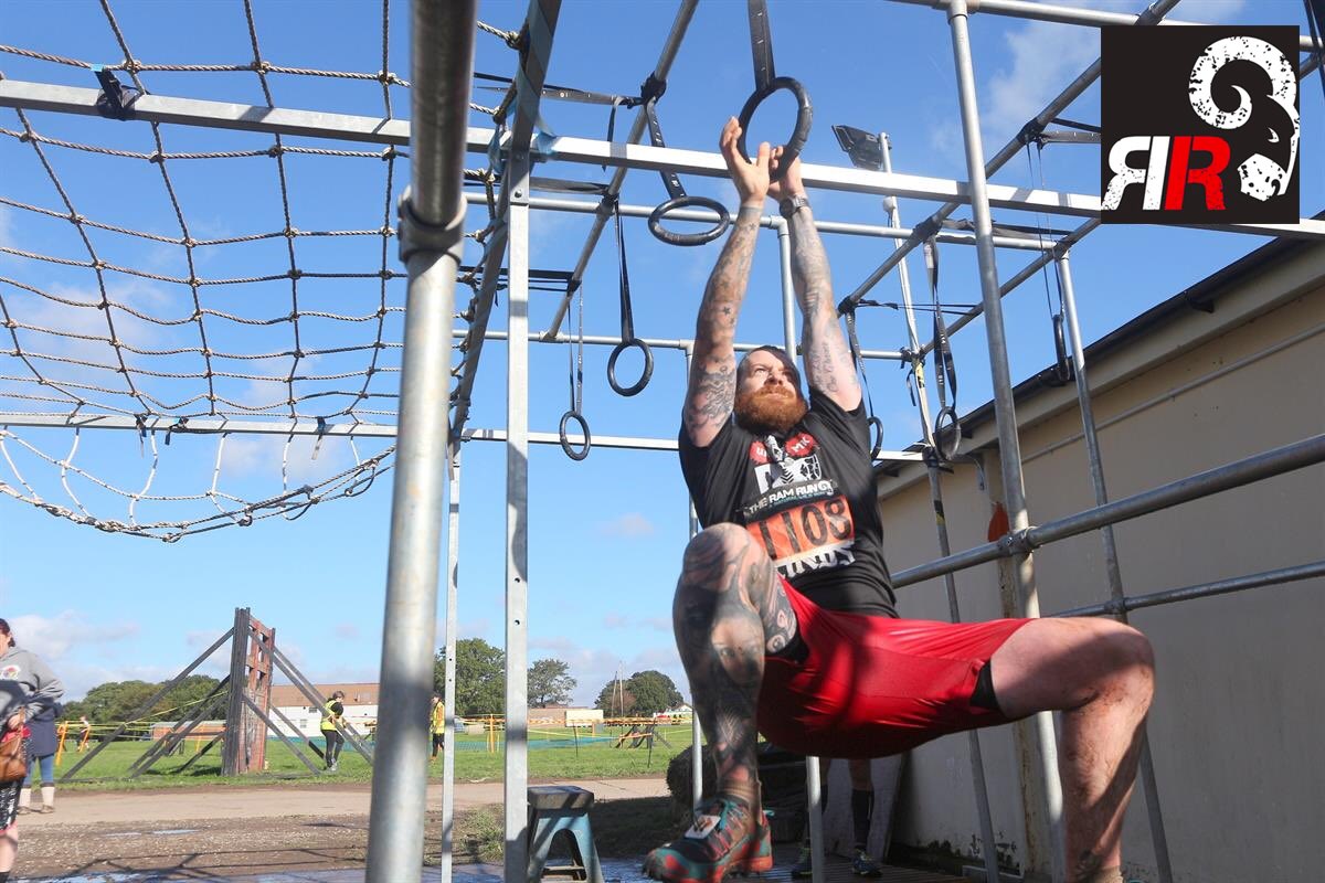 s13aka's tweet photo. Wkd weekend last week monkeying around on @THE_RAM_RUN rig @MuddKings #ocr #rig #rings #lovemud #muddking https://t.co/zHPqTvBEuy