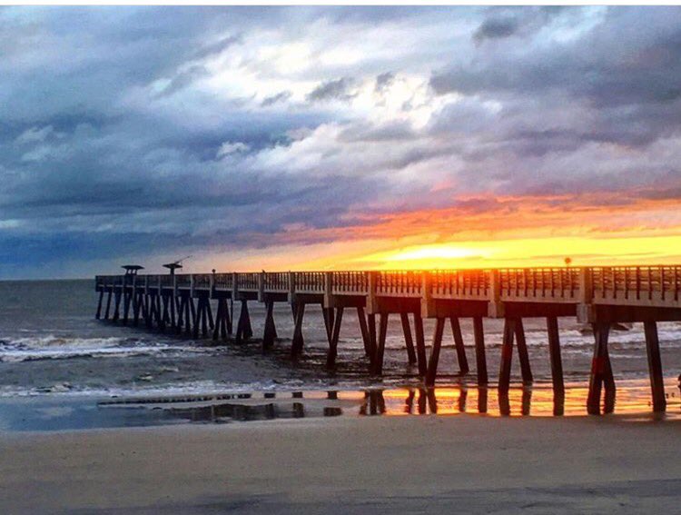 The #JacksonvilleBeach pier this morning. We will rebuild and come back stronger than ever #Jax! Continue to stay safe. #hurricanematthew