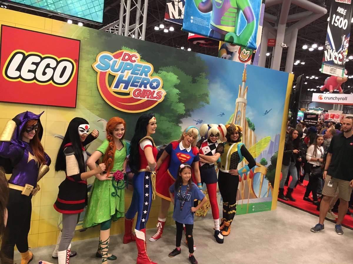 The DC Super Hero girls with actual little girls is making us feel things. Good things. Maybe teary things.  #NYCC2016