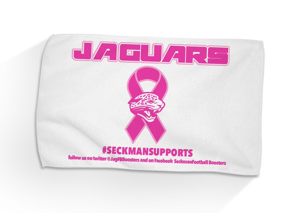 Help support two great causes with your purchase of a Jaguars Rally Towel!  We'll have them at the Seckman/Fox Game on Friday, October 14th.