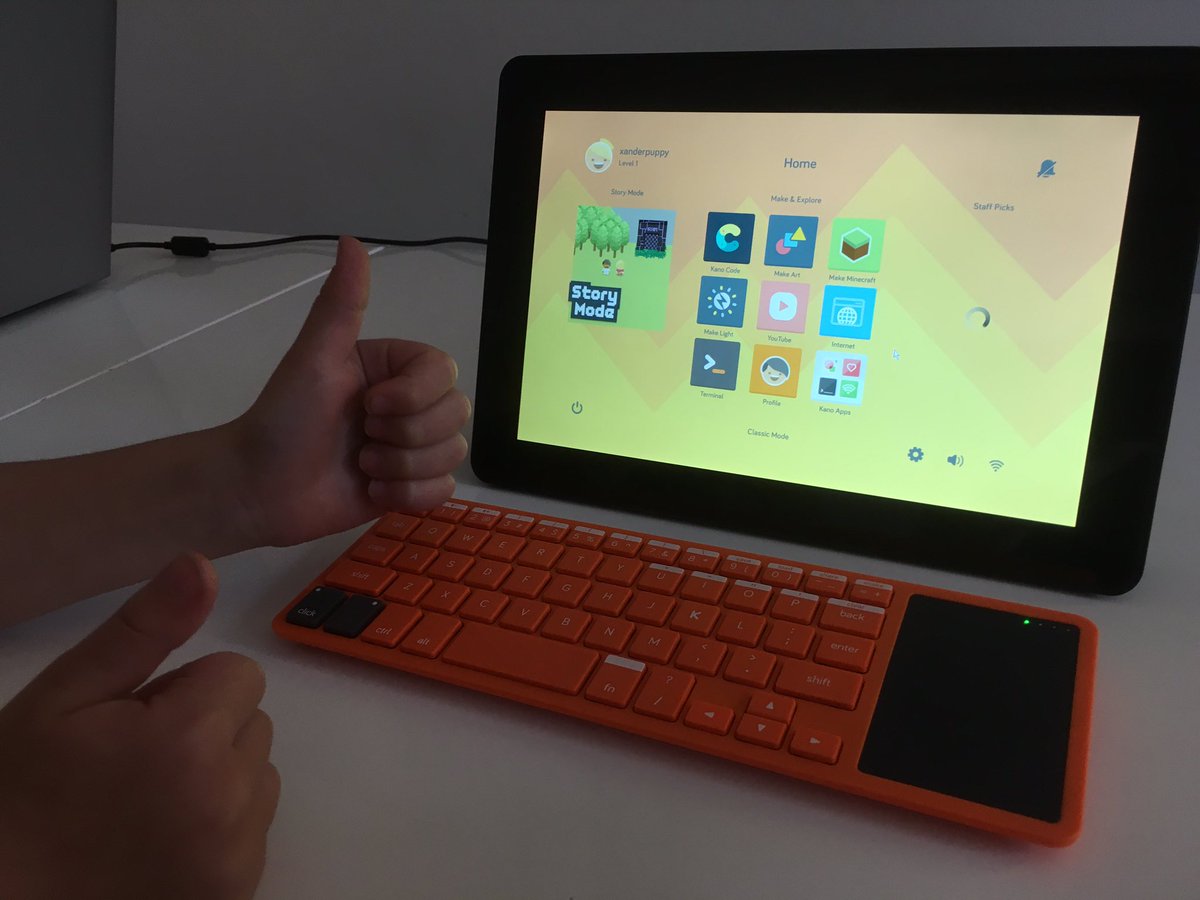XanderPuppy's tweet photo. It took Xands (6yrs old) just 30 mins to assemble both the computer and screen kit ! Big smiles ! Thank you @TeamKano - you rock ! https://t.co/N3Jd1OvIYJ