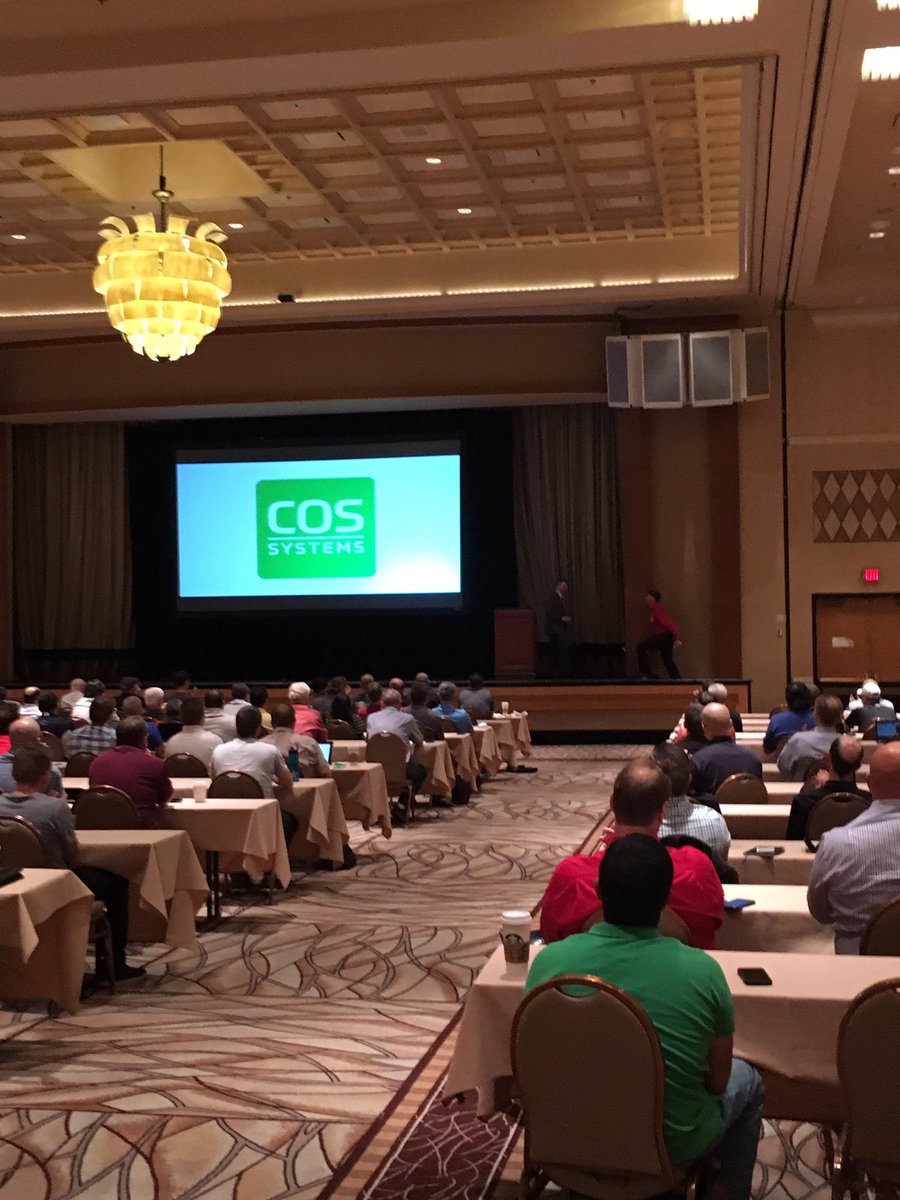 COSSystems's tweet photo. @COSSystems Anders Lindehall up on scene at #fiberweekend Great turnout with over 200 people. https://t.co/3v1H5fCkRo