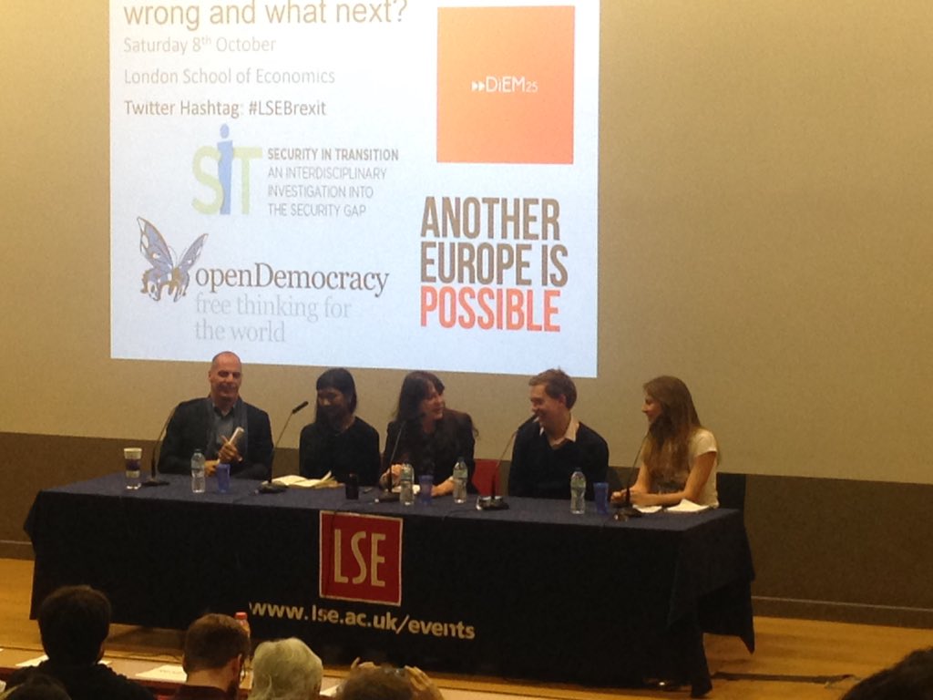 ElisaColton's tweet photo. Working out how to deal with the monumental fuck-up that is Brexit with @yanisvaroufakis #lsebrexit #forwardeurope #wearethe48 https://t.co/97Tr5CFm8M