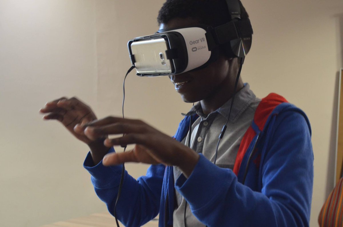 AMPGlobalTech's tweet photo. This is what we do it for. Kids in South Africa enjoying @takebackthemic's #Interactive #VR experience! #TBTM https://t.co/DyVU9Z5OvM