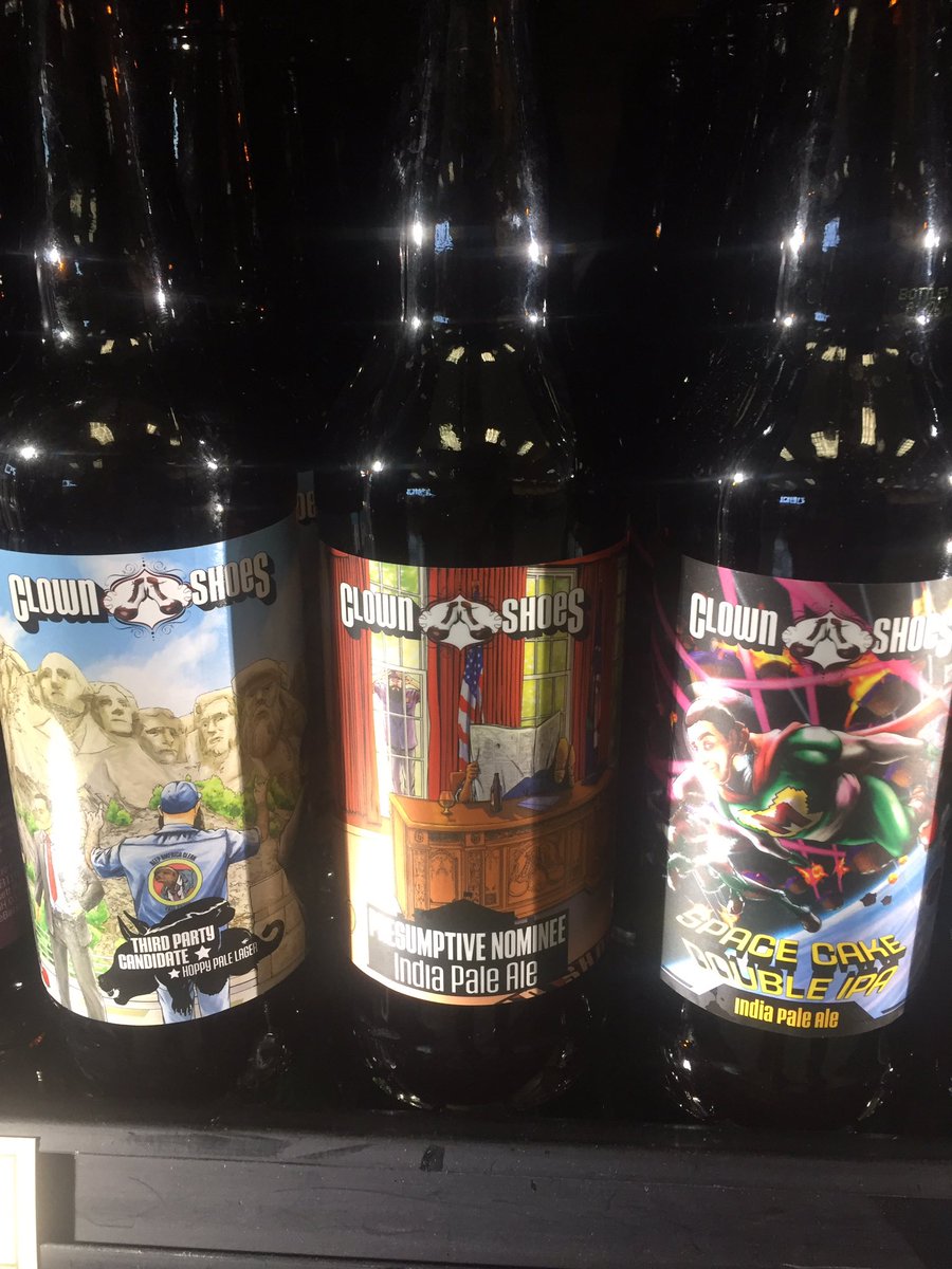 TopTenAndover's tweet photo. Stock up for Sunday's Pres Debate parties. No matter what side you lean, we have you covered. @clownshoesbeer #3rdpartycandidate #spacecake https://t.co/ejZeKMFLff
