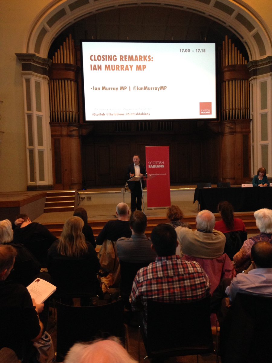 ScottishFabians's tweet photo. At #ScotFab @IanMurrayMP, closes highlighting Labour needs to provide Scots with an alternative brexit which isn't nationalism or xenophobia https://t.co/AoUwDwKRot