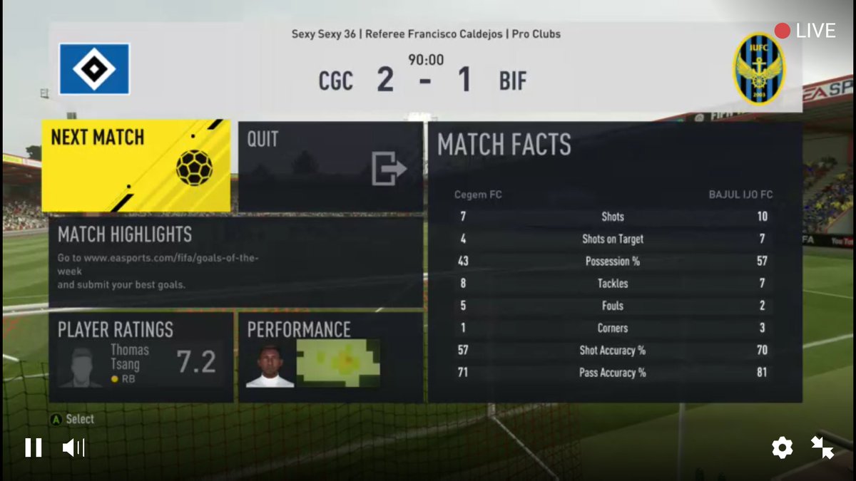 FifaXOneIDN's tweet photo. Match pertama dimenangkan oleh CELANA GEMES FC dengan skor 2-1 , yg mau nonton monggo lho>> https://t.co/U68IH5kfEW https://t.co/WBBtEGHDWb