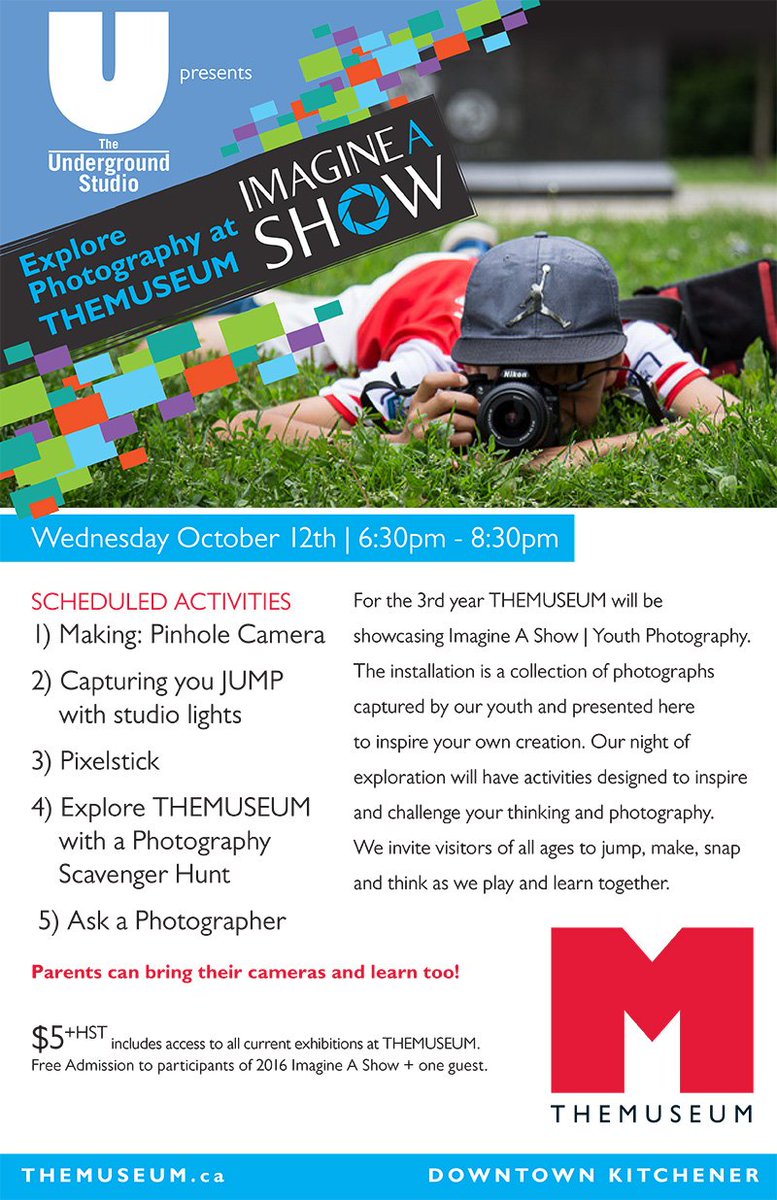 ImagineAShow's tweet image. Wed Oct 12 - Photography night @THEMUSEUM! If youth submit a photo  imagineashow.com before Tuesday admission is free! #kwawesome
