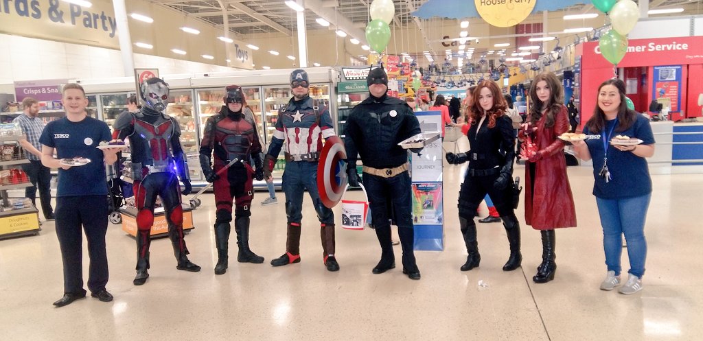 Stretford Extra (@stretfordextra) on Twitter photo Caped Crusader, Cake & Capt America & The Crew #jacobsjourney @TescoStockport @Llittle25 @GarethTesco @Tesco_North <a href="/DavidCardew/">David Cardew</a> Caped Crusader, Cake & Capt America & The Crew #jacobsjourney @TescoStockport @Llittle25 @GarethTesco @Tesco_North <a href="/DavidCardew/">David Cardew</a>
