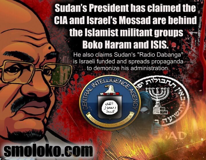 BedlamBeat's tweet photo. @BedlamBeat #G8Links #FFWars #FalseFlagWars #WW3 #ManufacturedDeception #ManufacturedWars
CIA &amp; Mossad behind ISIS - Sudan President https://t.co/ievfJHRAkk