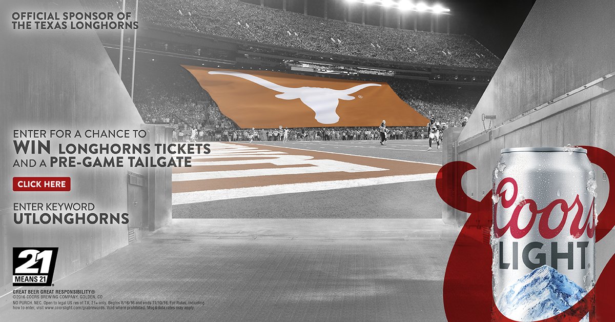 ’Horns fan? You could get hooked up w/ tickets &amp; a tailgate. Learn more bit.ly/2bd3RYL