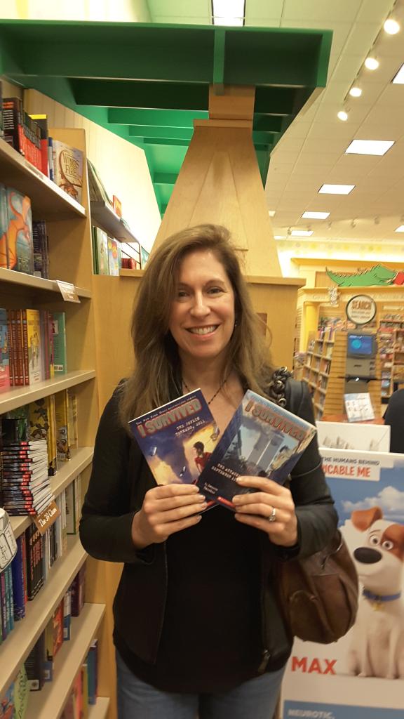 BNLehighValley's tweet photo. Author Lauren Tarshis stops by our store to say hello and autograph some of her books! #bnbookish, #isurvivedseries https://t.co/nJO6w2Q6Z0