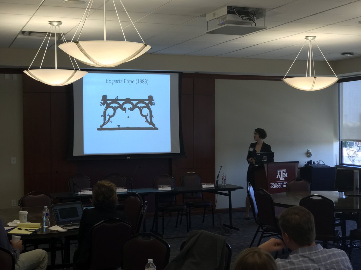 TAMUclip's tweet photo. .@design_law argues against the @Apple / Norock rule at #IPSR2016 @TAMULawSchool https://t.co/X2J9xrWOxa
