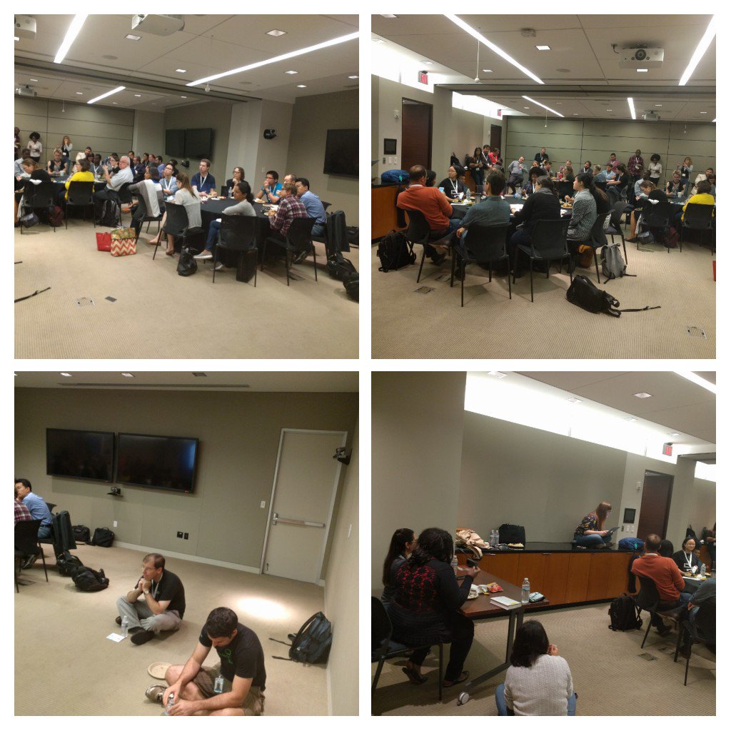WomenDataSci's tweet image. #pydatadc2016 Diversity Lunch has so many attendees!!!