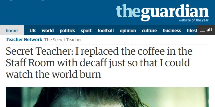 Not a Secret Teacher (@sekretteecher) on Twitter photo 